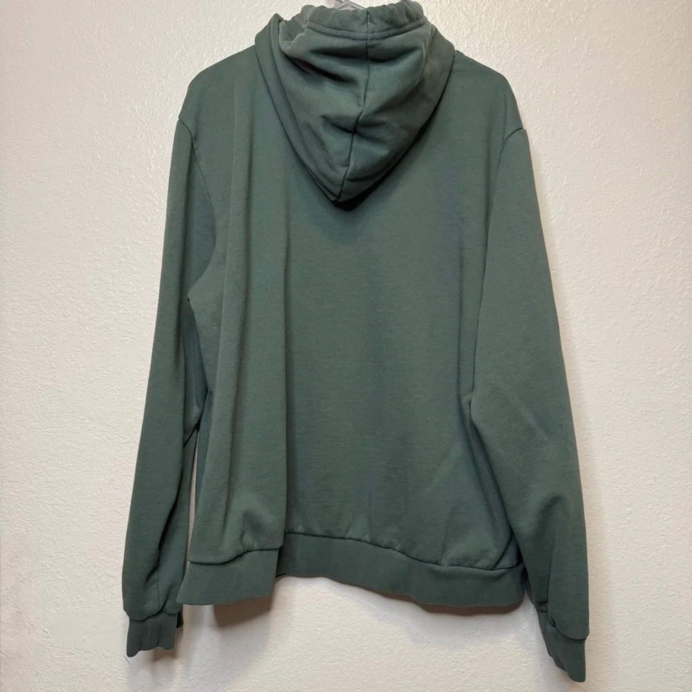 The North Face Men’s Circular Design Bear Logo Spell Out Green Hoodie Size XL
